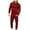 Wine, variant on Dagugfen Sets for Men 2 Piece Long Sleeve Drop Shoulder Zip up Hoodie Shirts Pants Comfy Casual Sweat Suit