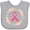 AC-Heather Grey, variant on Inktastic Breast Cancer Pink Ribbon Awareness Wreath Girls Baby Bib