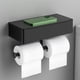 thumbnail image 2 of Soporte de papel higiénico con caja de toallitas húmedas, soporte de papel higiénico montado en la pared, portarrollos de baño para baño, 2 of 8