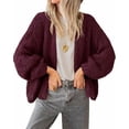 thumbnail image 3 of BTFBM Cardigan Sweaters for Women Fall Fashion Clothes | No Button No Pocket Design, Chunky Knit Open Front Cardigans, Ribbed Cuff Long Sleeve Sweater, Loose Winter Coat Clothing, 3 of 9