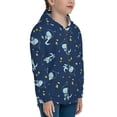 thumbnail image 5 of Pofeuu Space Dinosaur Print Teenage Zipper Hoodie Sweatshirts Hooded Casual Jackets With Pocket For Boys Girls-Small, 5 of 6