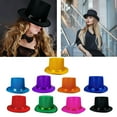 thumbnail image 6 of Bright Top Hats for Musical Festival Adult All Matchiing Party Hat Unisex Headwear Stage Show Hat Roleplaying Tall Hat, 6 of 8