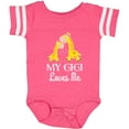 thumbnail image 3 of Inktastic Gigi Loves Me Girls Giraffe Granddaughter Girls Baby Bodysuit, 3 of 5