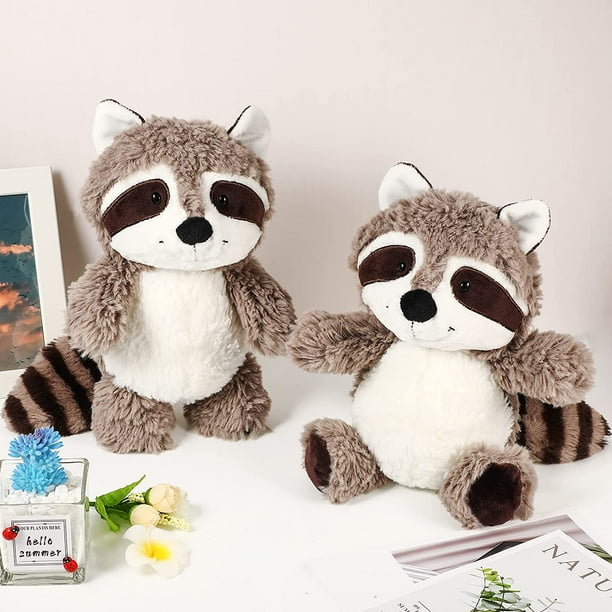2 Pieces Raccoon Stuffed Animal Small Raccoon Plush Animal Cute