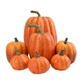 thumbnail image 4 of Advancent 7x Artificial Pumpkins Bulk Faux Harvest For Wedding Fall Centerpiece Kits de decoración para fiestas Amarillo, 4 of 6