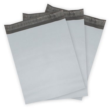 10x13 Poly Mailers – 2.5 Mil White Plastic Shipping Envelopes, Self-Sealing (Bulk Qty 100-2000)