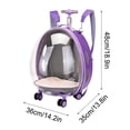 thumbnail image 2 of New Pet Luggage Transparent Bag Trolley Box Large Capacity Pet Cart For Outgoing, 2 of 5