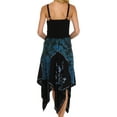 thumbnail image 2 of Sakkas Amara Batik Handkerchief Hem Dress - Blak / Blue - OS, 2 of 4