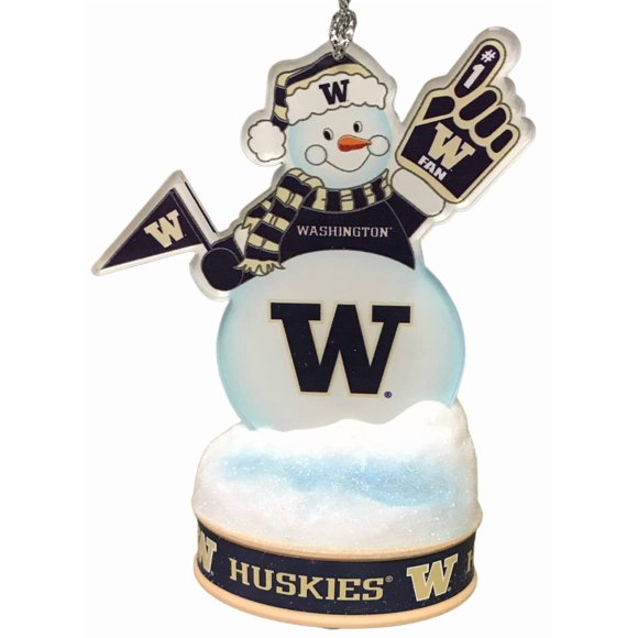 NCAA Washington Huskies LED Snowman Ornament
