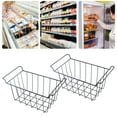 thumbnail image 1 of 2Pcs Freezer Wire Storage Basket Hanging Baskets Food Storage PE Coated Hanging Rack Organizer Bin Black for Kitchen Refrigerator Shelves, 1 of 7
