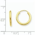 thumbnail image 2 of Primal Gold 14K Yellow Gold Round Endless 2mm Hoop Earrings, 2 of 4