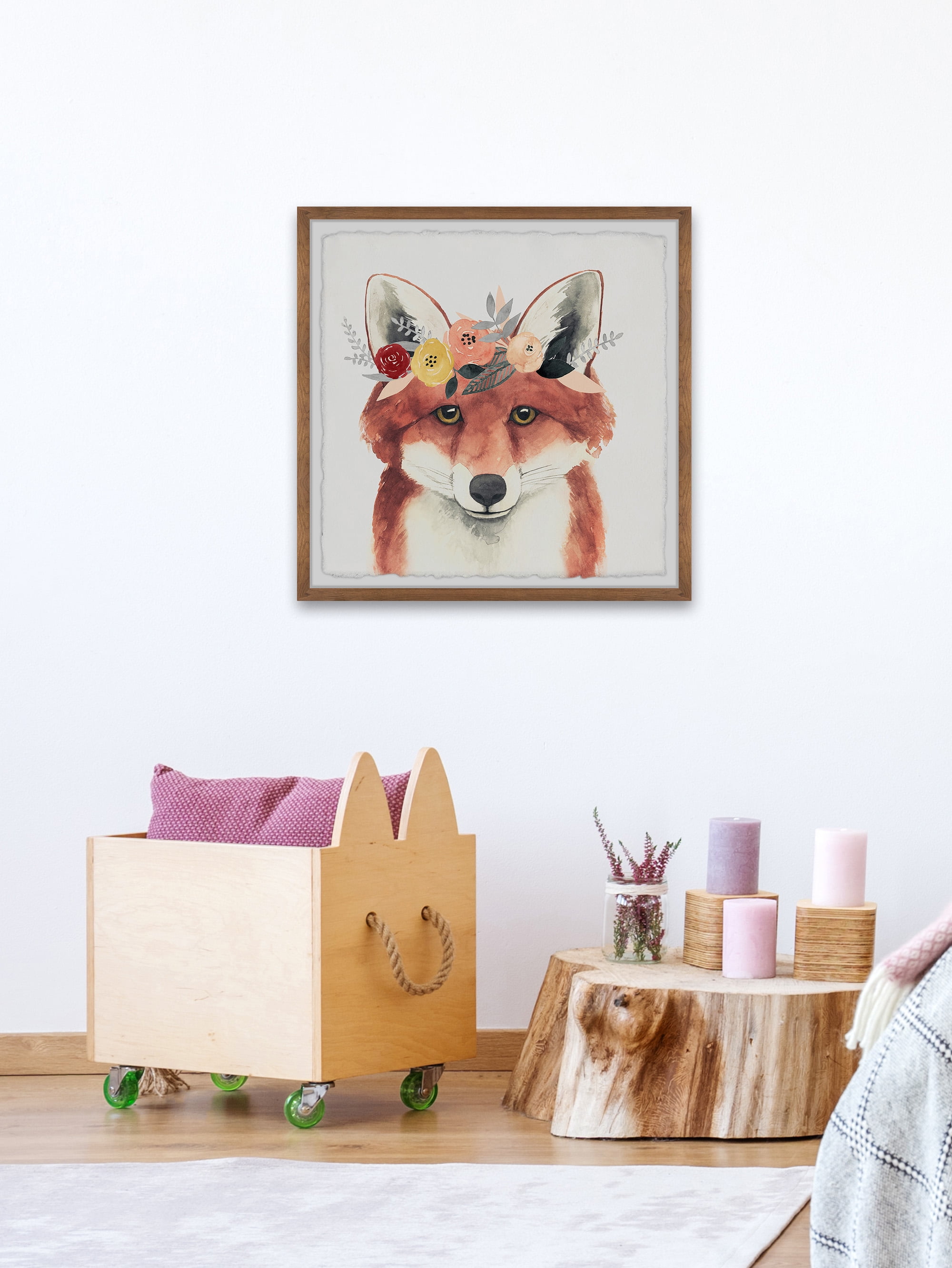 Marmont Hill Flower Crowned Fox Framed Wall Art