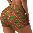 thumbnail image 2 of Kdxio Broccoli Print Workout Shorts for Women Seamless Soft Smooth Gym Yoga Scrunch Active Shorts, 2 of 5
