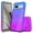 Blue/Purple, variant on Rosebono Compatible With Google Pixel 8A, Hybrid Gradient Transparent Soft TPU Clear Skin Cover Protection Case (Blue)