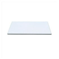 Tempered Glass Table Top 18x32 Inch - Rectangle Flat Polish Edge - 3/8" Thick - Replacement Table Top for Dining, Coffee & Patio Tables