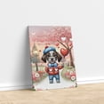 thumbnail image 3 of Happy Valentine’s Day Adorable German Shorthaired Pointer Puppy Holding Heart Balloon Vertical Matte Canvas Poster GSP Lover Dog Gift Wall Art Home Decor - 00030, 3 of 5
