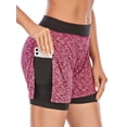 thumbnail image 3 of SHCKE Women 2 in 1 Running Shorts Quick-Dry Fitness Workout with Pockets, 3 of 6