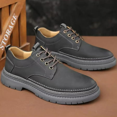 

Genuine Men‘s Shoes Autumn New Business British Men‘s Casual Shoes Retro All-match Low-top Tooling Shoes for Men