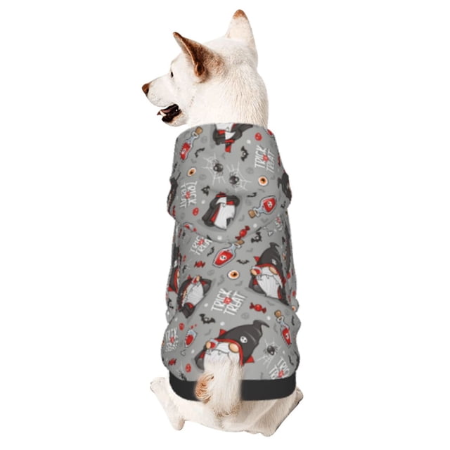Balery Halloween Gnome Sudadera con Capucha para Perros Pequeños – Ropa para Mascotas, Disfraz para Perros y Gatos, Ideal para Fiestas y Cosplay-Small