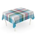 thumbnail image 1 of POGLIP Abstract Tartan Plaid Printing Pattern in Blue Pink Dark Green and White Combination Ti Tablecloth Table Desk Cover Home Party Decor 60x84 inch, 1 of 1