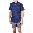 thumbnail image 5 of Men’s Flamingo Print Button Down Shirt – Tropical Short Sleeve Casual Vacation Party Top, 5 of 6