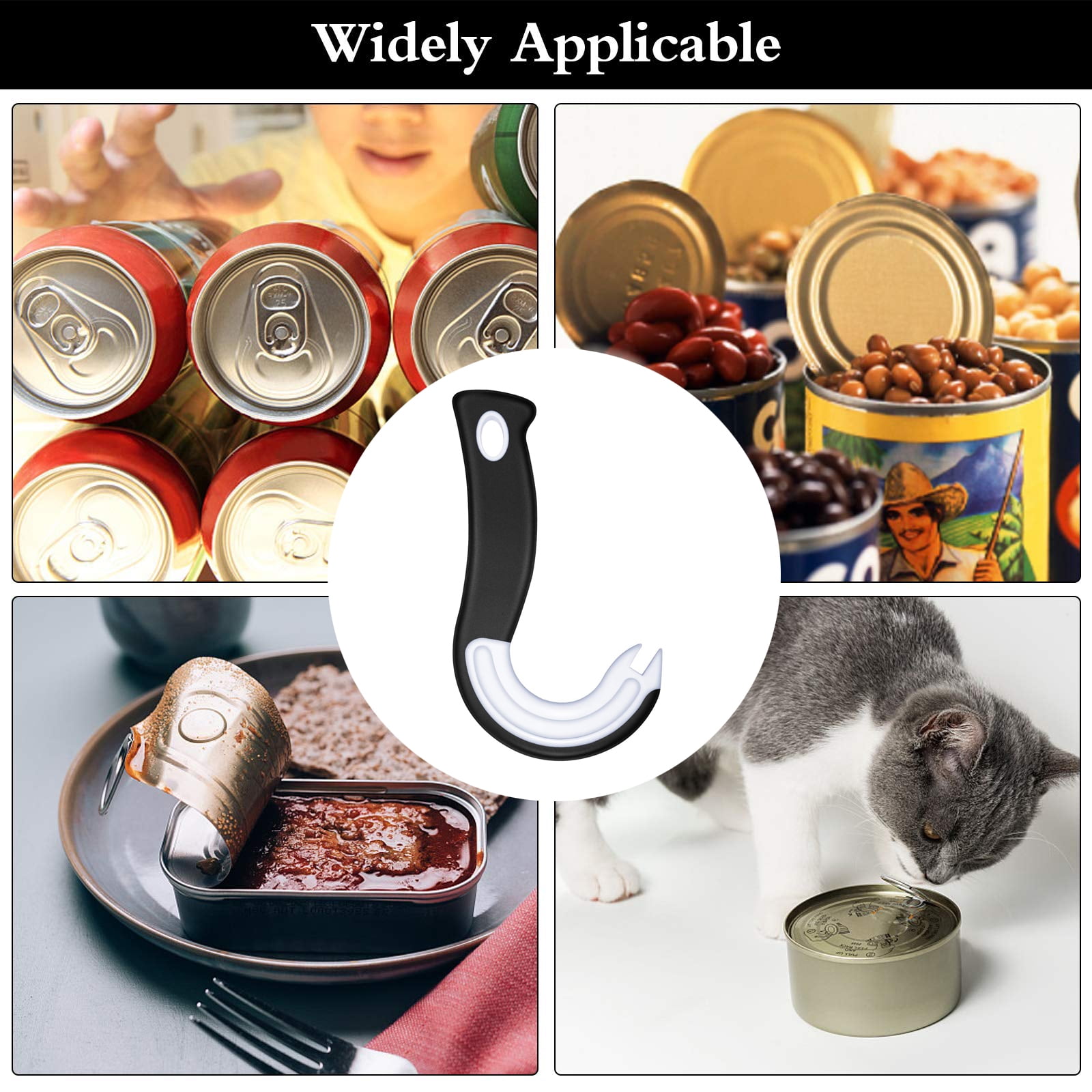 Ring Pull Can Opener, 1 Pack Can Opener for Ring Pull Cans, KZKR Non Slip  Pull Tab Can Opener, Easy Open Ring-Pull Helper