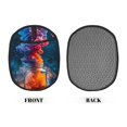 thumbnail image 2 of Pofeuu Modern Art Red And Blue Colors Print Silicone Pot Mat Mitten With Hanging Loop Heat Resistant Oven Mitts Non-Slip Bbq Baking Smoking Potholders, 2 of 7