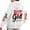 White2, variant on Arlun Funny Graphic Hoodies for Women Oversized Long Sleeve Letter Printed Drawstring Hooded Sweatshirts Fashion Soft Comfortable Loungewear Streetwear Pullover Tops White2 XL