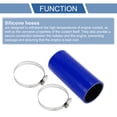 thumbnail image 4 of Unique Bargains 1 Set 60mm 2.36" ID 150mm 5.91" Length 0 Degree Black Blue Car Silicone Hose with Clamps Universal, 4 of 7
