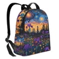 thumbnail image 2 of Zufioo Cosmic Irises At Twilight Print Fashion Large Capacity Backpack, Zippered Multi-compartment Travel Work Campus Lightweight Backpack, Unisex, 2 of 5
