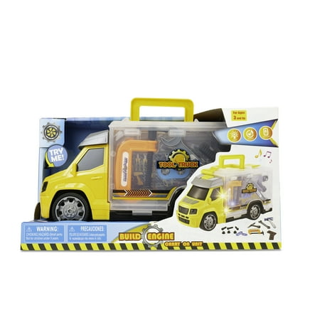 Complete Educational Kids Toy Tool Truck Set Travel Friendly Portable