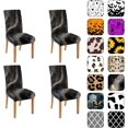 thumbnail image 1 of Chair Covers for Dining Room Set of 4, Stretch Dining Chair Cover 4 Pieces, Washable Kitchen Parsons Chair Slipcovers 4 Pack, Removable Seat Protector for Home and Party, 1 of 5