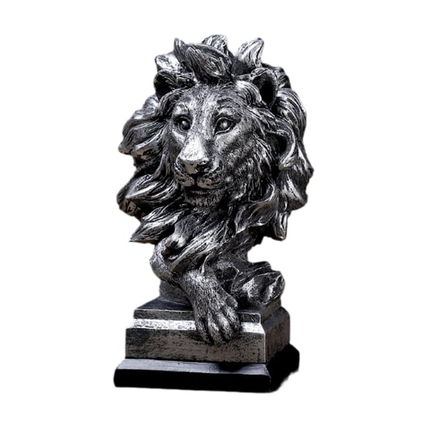 Estatua de animal para mesa, adorno moderno para el hogar, regalo artificial para inauguración de la casa. León