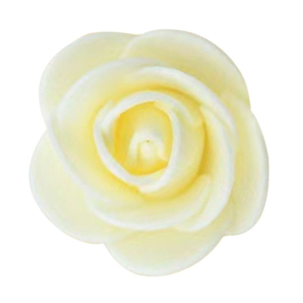 Cabezas de flores artificiales de 3,5 CM, decoración de cocina para el hogar para boda DIY (blanco leche) Likrtyny libre de BPA