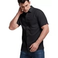 thumbnail image 2 of Camisa Cuello Mao Lino Hombre Casual Slim Fit Manga Corta, 2 of 5