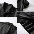 thumbnail image 4 of Wlynlyn Mens Button down Shirts Casual Short Sleeve Textured Summer Vacation Beach Shirts Solid Color Dress Blouses, 4 of 7