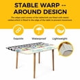 thumbnail image 4 of Easter Table Cloths for 6 Foot Rectangle Tables, Spring Watercolor Bunny Eggs Flowers Black Plaid Patio Waterproof Elastic Fitted Tablecloths, Washable Rectangular Table Cover for Camping, 4 of 8