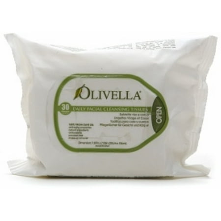 Olivella Daily Facial Cleansing Tissues 30 ea (Pack of 2)