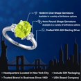 thumbnail image 2 of Gem Stone King 2.66 Ct Oval Yellow Lemon Quartz White Topaz 925 Sterling Silver Ring, 2 of 6