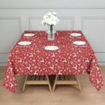 thumbnail image 3 of Red Christmas Deer and Snowflake Pattern Square Tablecloth,Waterproof Square Table Cover,Wipeable Spillproof Washable Table Cover for Home Kitchen Party Decor 60"x60"(152x152cm), 3 of 6