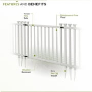 3ft H x 4.2ft W (1 Gate) No Dig Zippity Baskenridge Gate Kit, White Vinyl Picket Fence Gate Kit for Baskenridge Fence Panels, Gate for Backyard, Patio, Outdoor, Garden Fence, ZP19038