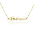 thumbnail image 2 of SuperJeweler Gabrielle Nameplate Necklace in Gold, 16 inches All Names Available for Women, 2 of 3