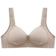 thumbnail image 4 of Gyexs Women's Full Bust Support Bra Thin Comfortable Breathable Lift Push Up Side Smooth Back Underwear, Grey, Size XXXXXL, 4 of 5
