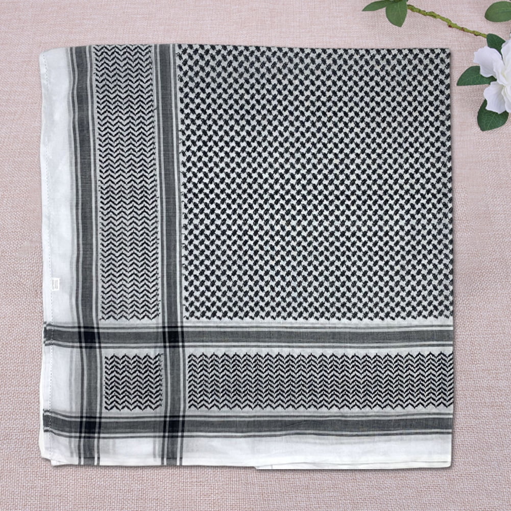 Peggybuy Men Arab Head Scarf Cotton Turban Jacquard Muslim