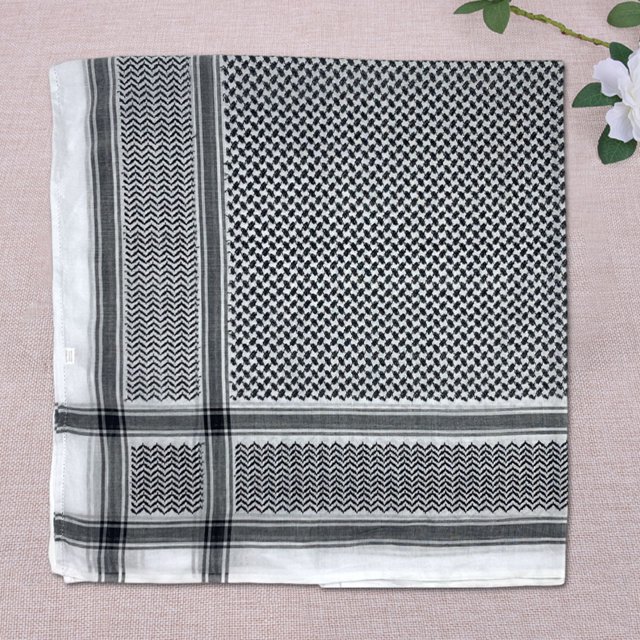 Pañuelo Shemagh Pañuelo árabe para la cabeza para hombres adultos, 125x12 5/140x140cm, bufanda Shemagh del desierto, tocado musulmán