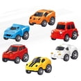 thumbnail image 4 of Mini Toy Vehicles for Toddlers, 6 Pack Dump Truck Car Fire Truck Construction Police Ambulance Plastic Cars Play Kit Set, 4 of 8