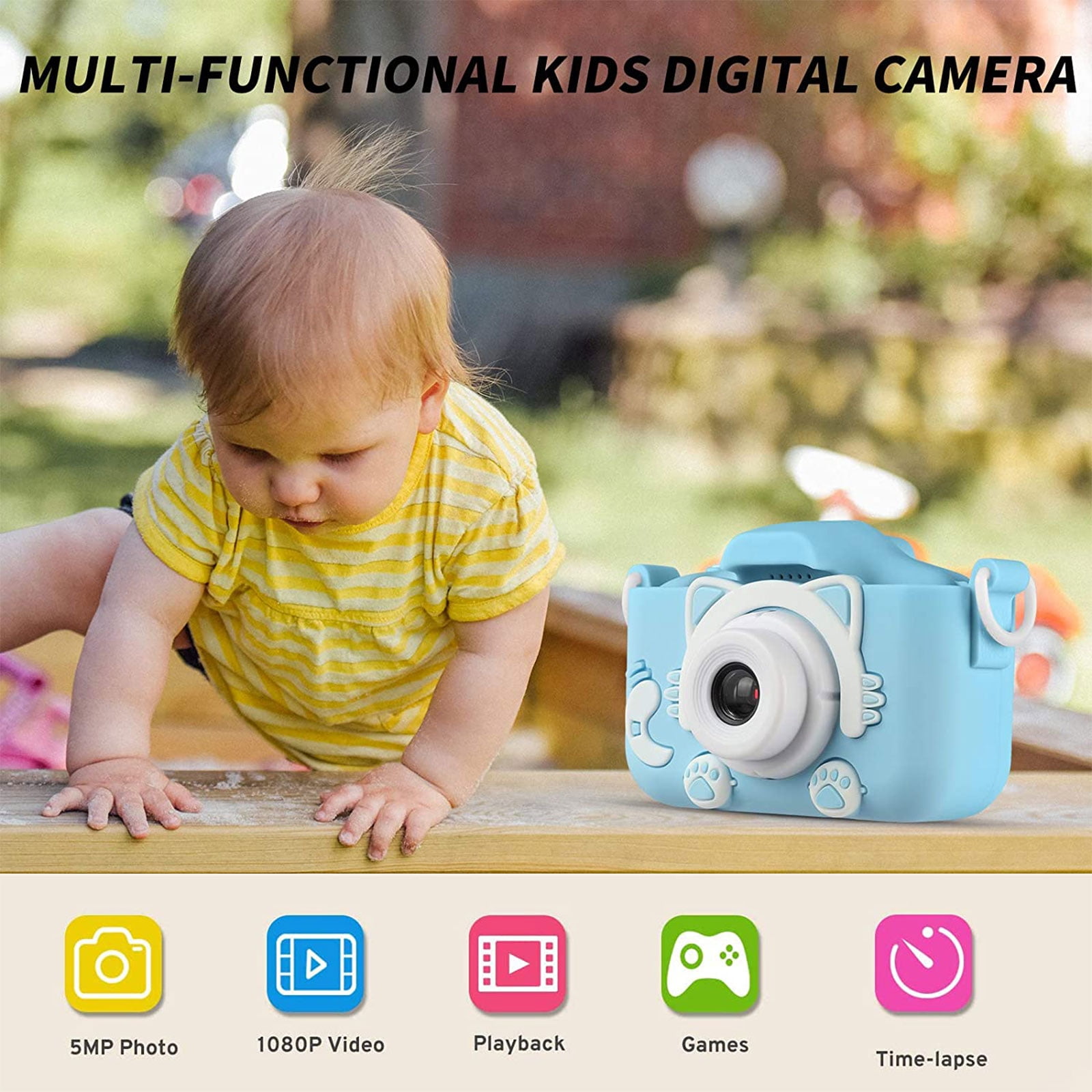 KAVALAN KID'S Digital Dual Camera 2In LCD SCREEN 1080P Video