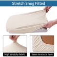 thumbnail image 2 of smiry Fundas de asiento para sillas de comedor Fundas de asiento de silla de comedor de jacquard elástico Juego de 6, café, 2 of 5