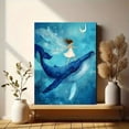 thumbnail image 6 of Qisvanset Fairy Riding Whale Canvas Wall Art 15.75x11.81 Inches, 6 of 8
