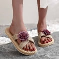 thumbnail image 2 of VerPetridure Women's Heeled Sandals Women Flowers Open Toe Slippers Shoes Comfy Sandals Casual Comfortable Beach Sandals, 2 of 4